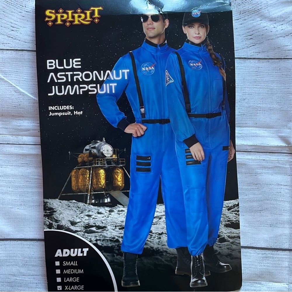 Blue astronaut jumpsuit halloween costume